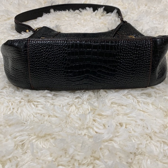 VINTAGE ETIENNE AIGNER EMBOSSED GENUINE LEATHER HOBO STYLE BAG - Picture 11 of 13